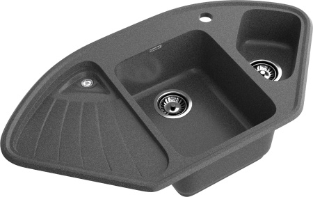 Кухонная мойка Granfest Corner C-1040E графит 104х56 цвет графит поверхность матовая