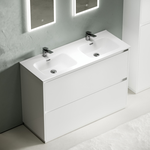 Тумба под раковину Sancos Libra Floor LB120F-2W 119х45х84 напольная цвет белый - фото 4