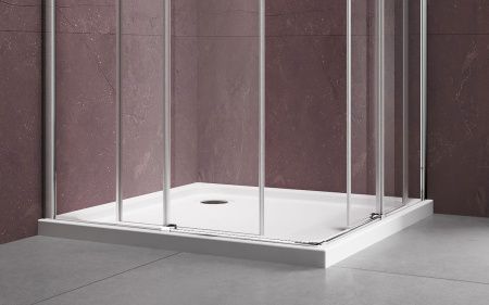 Душевой уголок Vincea Dice VSS-4D900CL 90х90 стекло прозрачное профиль хром без поддона