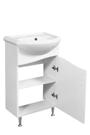 Тумба под раковину Stella Polar Волна SP-00000231 40х30 напольная цвет белый