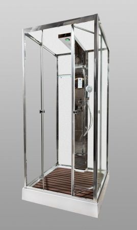 Душевая кабина AvaCan Z111MTSTEAM 100х100 квадратная с крышей ориентация универсальная