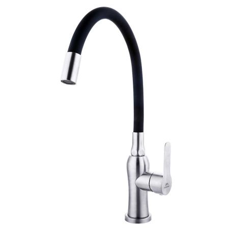 Смеситель для кухни Fashun A54801-7 на мойку черный/сатин