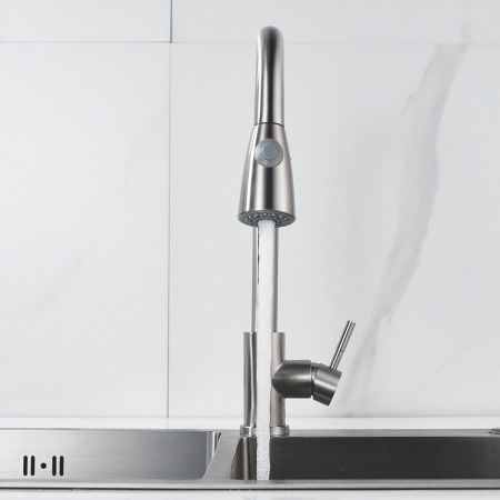 Смеситель для кухни Raffine F213L на мойку сатин