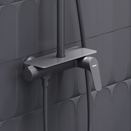 Душевая стойка Damixa Jupiter 977780300 настенная цвет черный