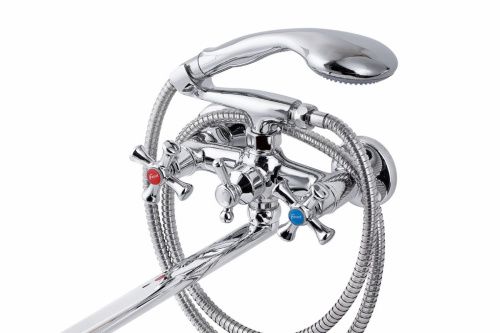 Смеситель для ванны и душа FAUZT FZs-421-07 настенный хром - фото 2