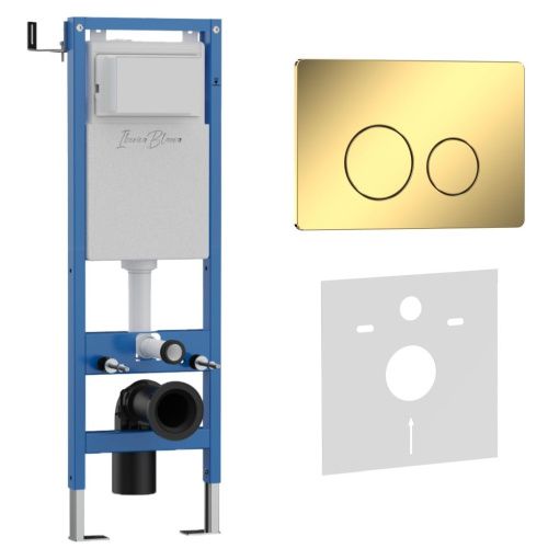 Комплект сантехническая инсталляция с клавишей смыва Iberica Blanca INOX-O IB.001M.816 - фото 2