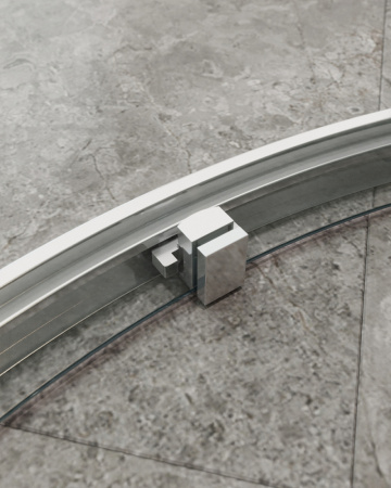 Душевой уголок Cezares MOLVENO MOLVENO-R-11-90+20-C-Cr-IV 110х110 стекло прозрачное профиль хром глянцевый без поддона