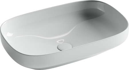 Раковина из сантехнического фарфора Ceramica Nova ELEMENT CN5030 60х40 накладная цвет белый без отверстий под смеситель