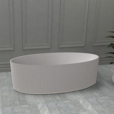 Ванна из искусственного камня Abber Stein AS9627 180х85 отдельностоящая овальная с ножками