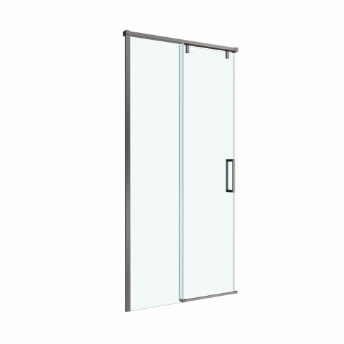 Душевая дверь BelBagno SOFT CLOSE-1 SOFT_CLOSE-1-BF-1-100-C-GM 100х200 стекло прозрачное профиль оружейная сталь - фото 5