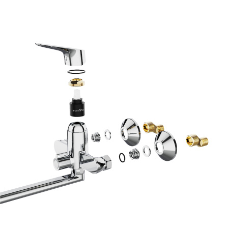 Смеситель для ванны Tokito SEMBOKU TOK-SEM-1015 настенный хром