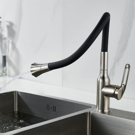 Смеситель для кухни Raffine F303L-3 на мойку сатин