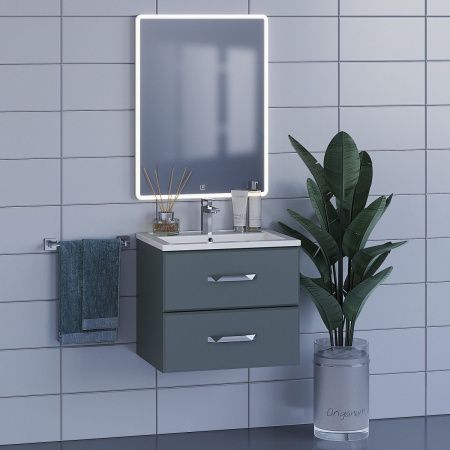 Тумба под раковину Uperwood Foster 291020520 60х40 подвесная цвет серый