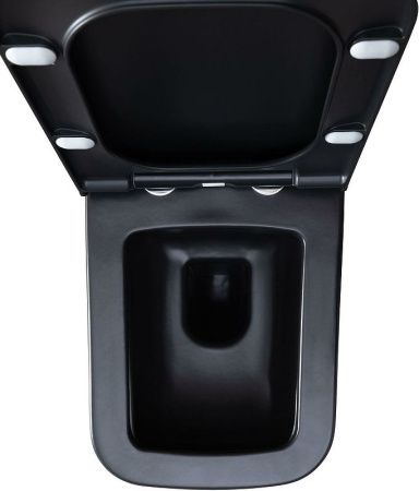 Чаша унитаза подвесная Allen Brau Infinity 4.21011.31 цвет черный без сиденья безободковая каскадный смыв