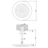 Верхний душ Gessi Goccia 33766#279 30х30 белый
