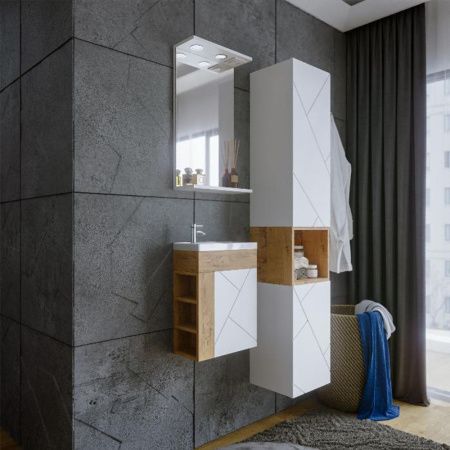 Зеркало с подсветкой Бриклаер Кристалл 4627125415845 40х70 подвесное