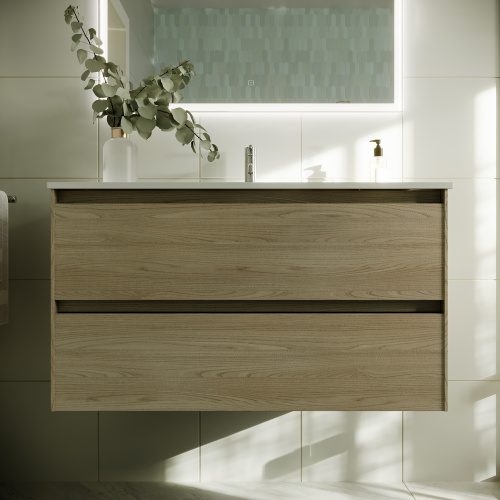 Тумба под раковину Sancos Cento CN90KE 89х45х50 настенная - фото 4