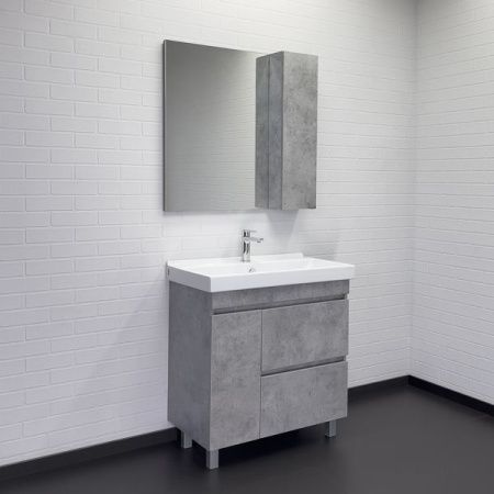 Тумба с раковиной Comforty Осло 00-00012959CF 80х50 напольная цвет серый