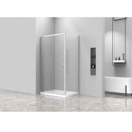 Душевой уголок Azario AZ-NAC1131 L 1200 120х80 стекло прозрачное профиль серебро без поддона