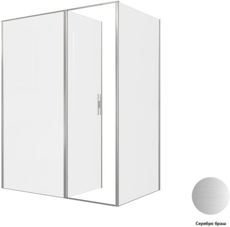 Душевой уголок Allen Brau Priority 3.31038.BA + 3.31047.BA 160х100 стекло прозрачное профиль серебро без поддона