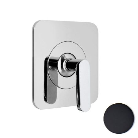 Смеситель для ванны и душа Webert Living LV880101560 встраиваемый в стену черный