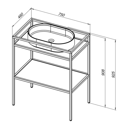 Консоль под раковину Allen Brau Liberty 1.33002.60