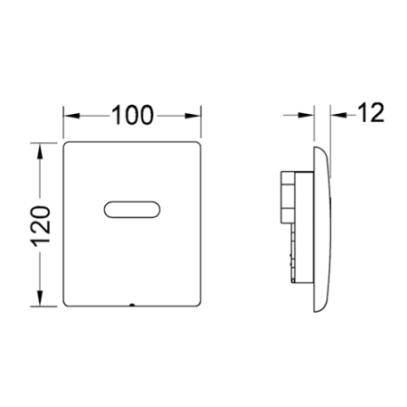 Клавиша смыва для писсуаров инфракрасная Tece TECEplanus 9242354 цвет белый