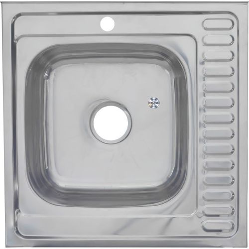 Кухонная мойка Melana 006/2 L (*10) 60х60 цвет хром поверхность глянцевая