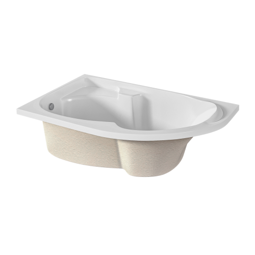 Ванна акриловая 1MarKa DIANA 01ди1610л 160х100 пристенная асимметричная без каркаса - фото 2 Ванна акриловая 1MarKa DIANA 01ди1610л 160х100 пристенная асимметричная без каркаса - фото 2