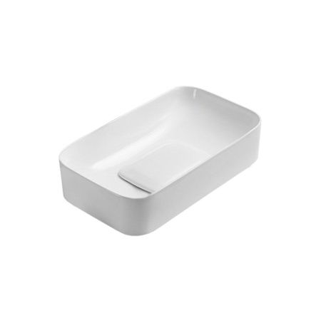 Раковина из сантехнического фарфора Vincea VBS-50460 60х40 накладная цвет белый без отверстий под смеситель