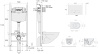 Комплект унитаз с инсталляцией Valsir KIT VSCR 7334GM Slim P3