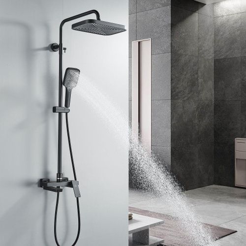 Душевая стойка Rose R1836H настенная цвет черный - фото 5