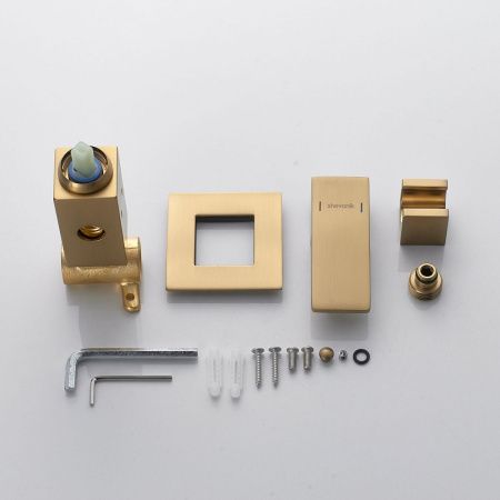 Гигиенический душ со смесителем Shevanik S127G золото