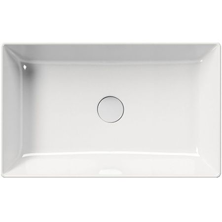 Раковина из сантехнического фаянса GSI Kube X 945311_УЦ/4 60х40 накладная цвет белый