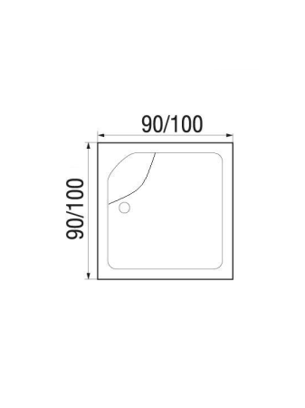 Душевой поддон акриловый Wemor 10000006111 100х100 белый с каркасом