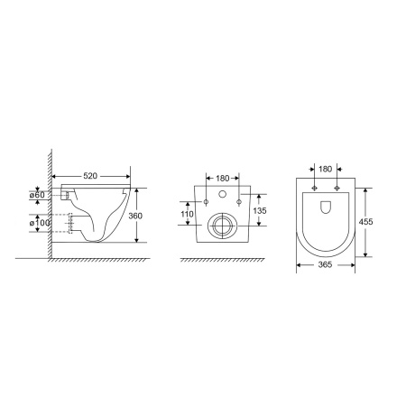 Унитаз подвесной Grossman Торнадо GR-4411BMSQ черный матовый с сиденьем микролифт безободковый смыв торнадо