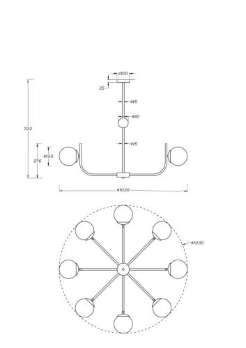 Светильник подвесной Maytoni Rendez-vous Modern MOD109PL-08BS - фото 3
