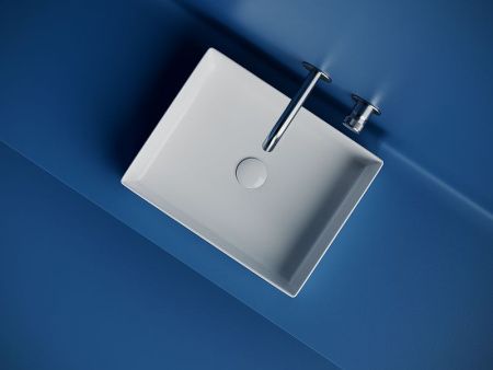 Раковина из сантехнического фарфора Ceramica Nova ELEMENT CN6069 50х40 накладная цвет белый без отверстий под смеситель