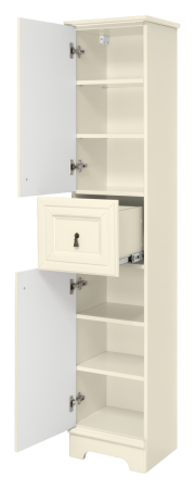 Шкаф-пенал Misty Лувр П-Лвр04035-1014Л 40х180 напольный цвет бежевый