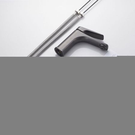 Смеситель Shevanik S4201T на раковину оружейная сталь