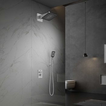 Душевая система Vincea Inspire VSFW-3I21MT4CH встраиваемая в стену с термостатом