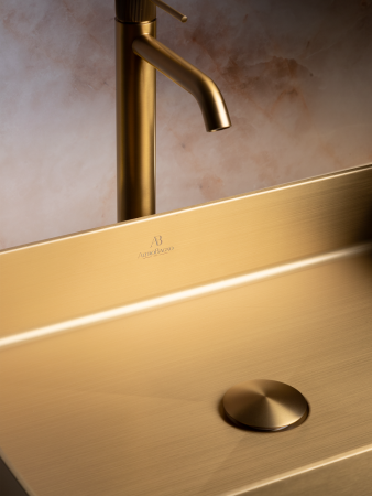 Раковина из нержавеющей стали AltroBagno Astro AltroBagnoAstro001017OrSp 50х40 накладная цвет золото