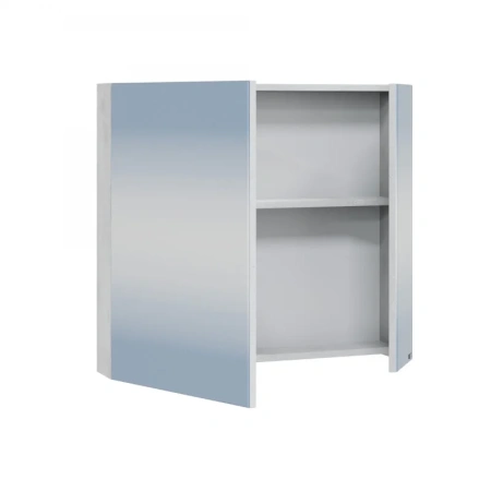 Зеркало-шкаф СанТа Марс 700418 70х70 подвесной цвет серый