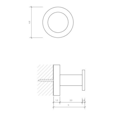 Крючок Decor Walther Basic 530460