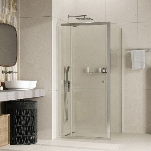 Душевой уголок Wasserkraft Aula 11P 11P18 100х90 стекло прозрачное профиль хром без поддона - фото 3