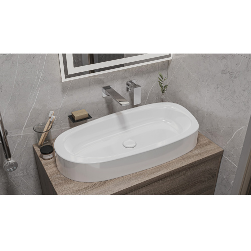 Раковина Whitecross MOONSTONE 70 см 0731.070035.100 накладная цвет белый глянцевый - фото 2