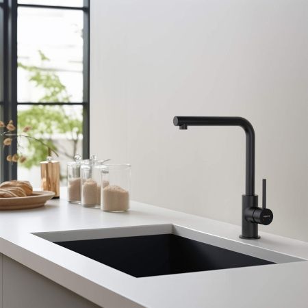 Смеситель для кухни Aquatek ЕВРОПА AQ1380MB на мойку черный