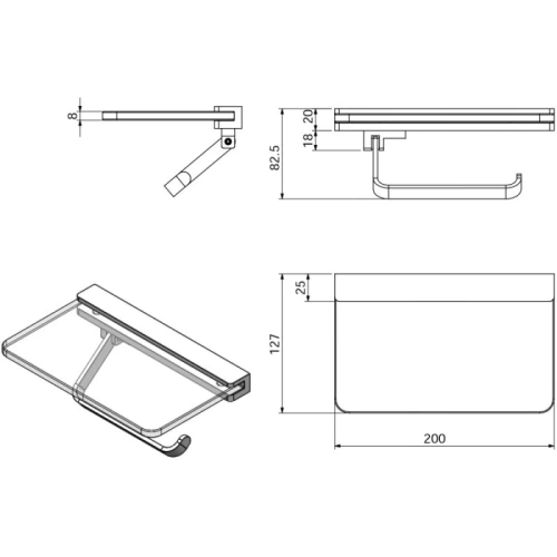 Бумагодержатель Langberger Accessories 32041B - фото 3