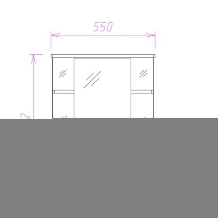 Зеркало-шкаф Onika Глория 205504 60х70 подвесной цвет белый