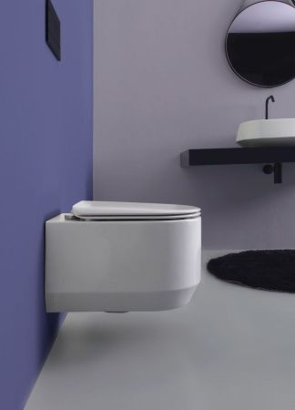 Унитаз подвесной White Ceramic Tao W1080301 белый с сиденьем микролифт безободковый